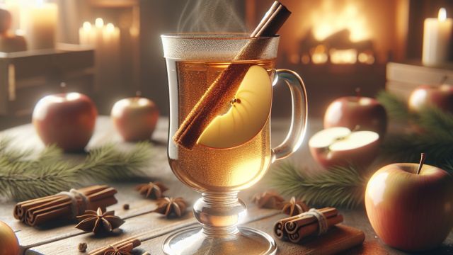 Ābolu sidra - kanēļa ziemas punšs attēls