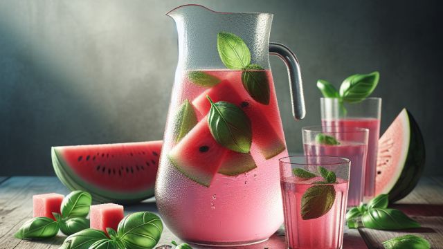 Arbūza - bazilika vasaras vēsais dzēriens attēls