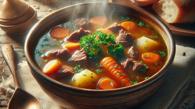 Gaļas zupa attēls