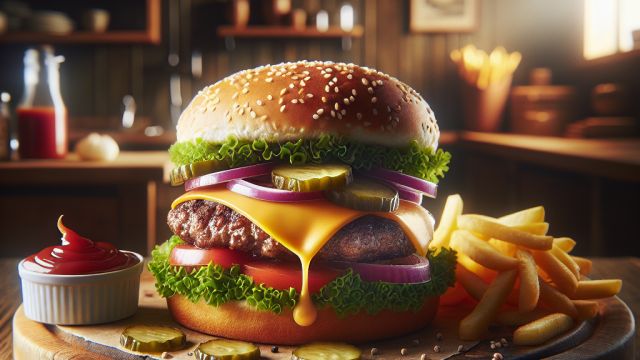 Klasiskais burgers attēls