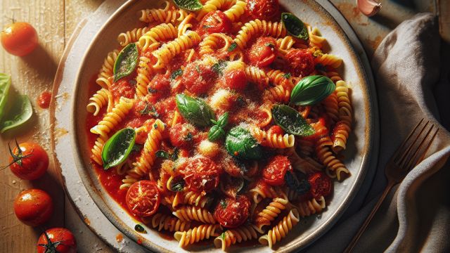 Tomātu - bazilika pasta attēls
