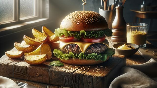 Zeltainais burgers attēls
